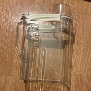 Clear Plastic Pitcher with White Lid